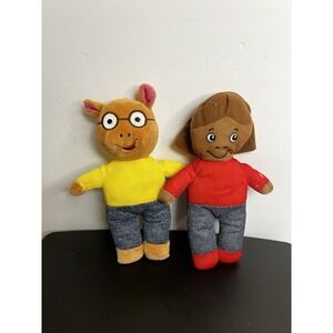 Arthur & DW Plush Doll Set Kids TV Show PBS Stuffed Animal Toys